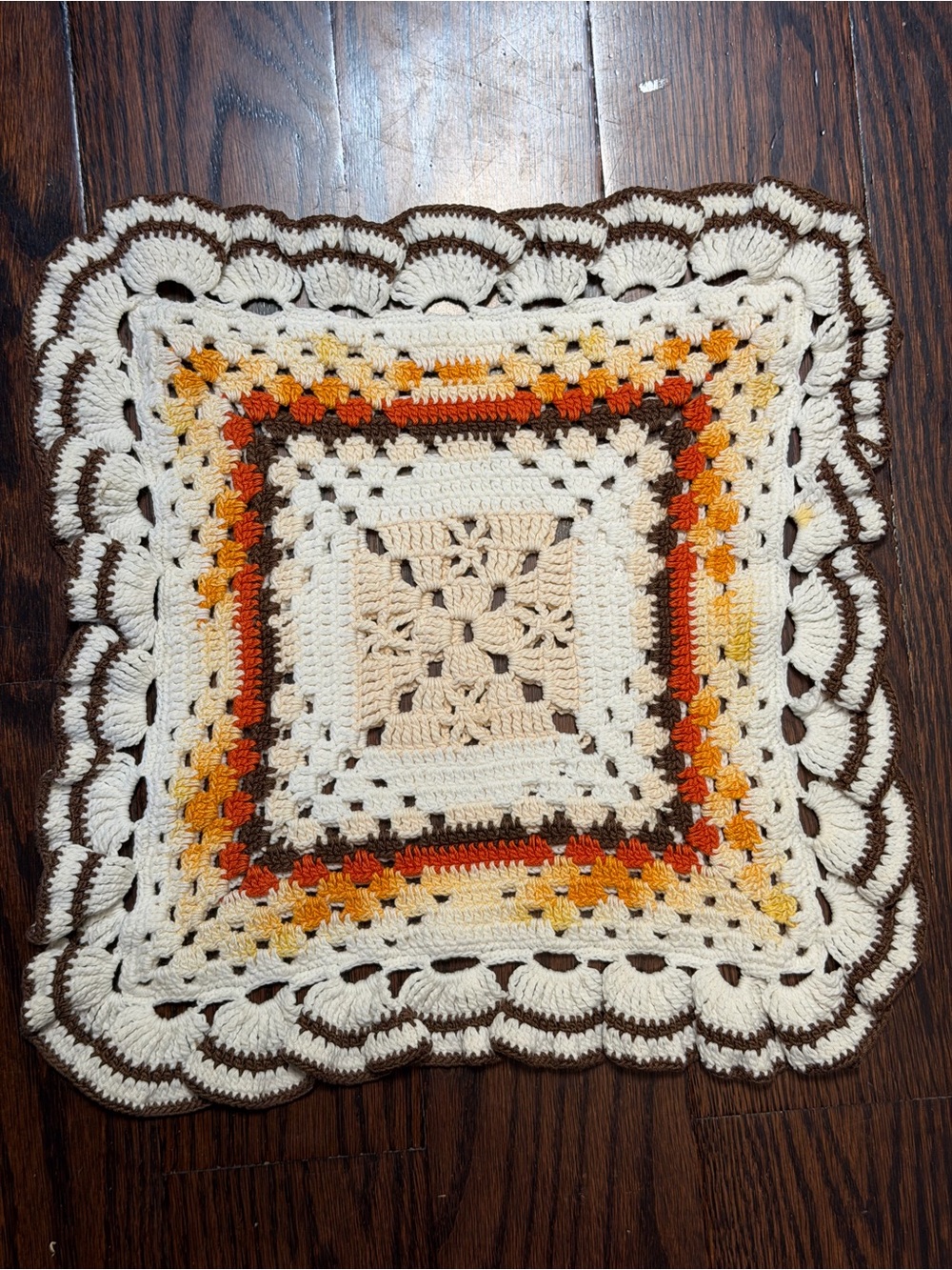 Handmade Cotton Lace Doilies Table Placemats Crochet Cloth Square Knitted 10”